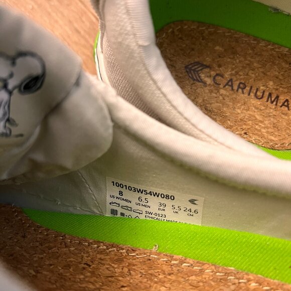 Cariuma X Peanuts Canvas Sneaker Earth Day Special Edition Sz 8 - Picture 6 of 15